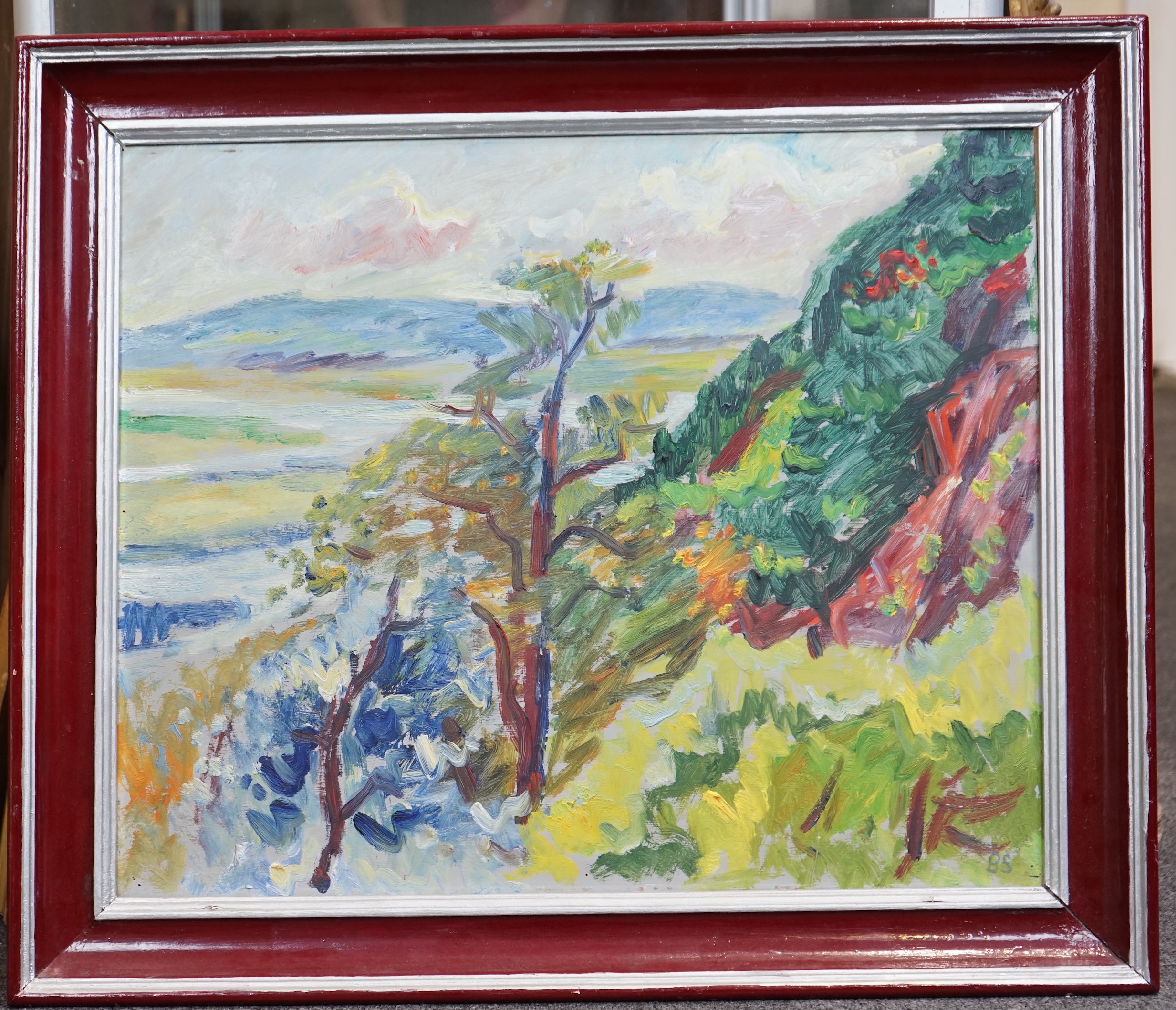 Birger Simonsson (Swedish, 1883-1938), Landscape, oil on board, 45 x 55cm
